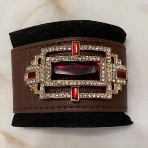 NWOT Vegan Leather Victorian-Style Bracelet